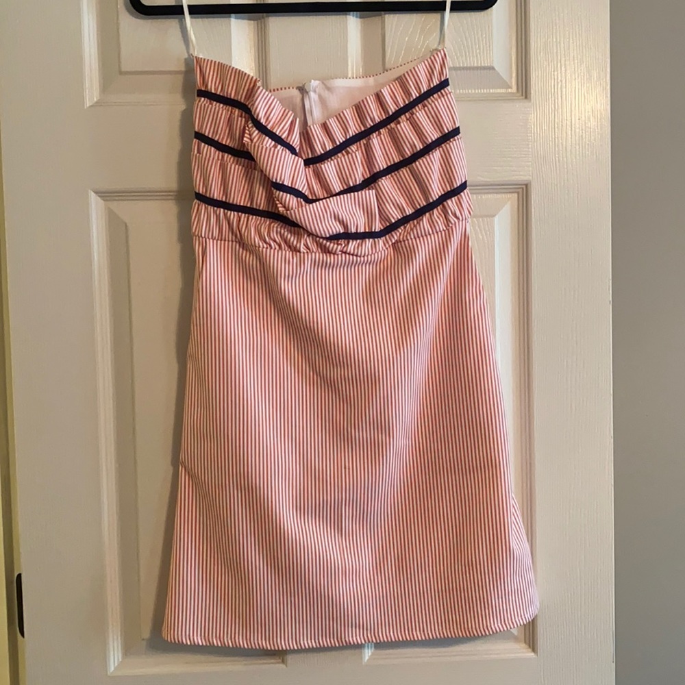 Judith March Orange and Blue striped dress